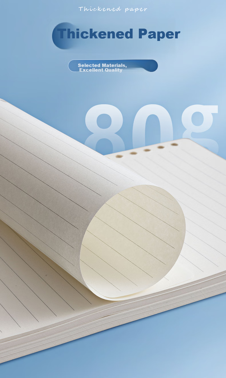 M&G Stationery A5/60 Sheets Loose-Leaf Refill, 20-Hole Detachable Notebook Paper, Homework Book, 80g Lined Inner Pages, Single Refill for Exams, APY9F20PA 7