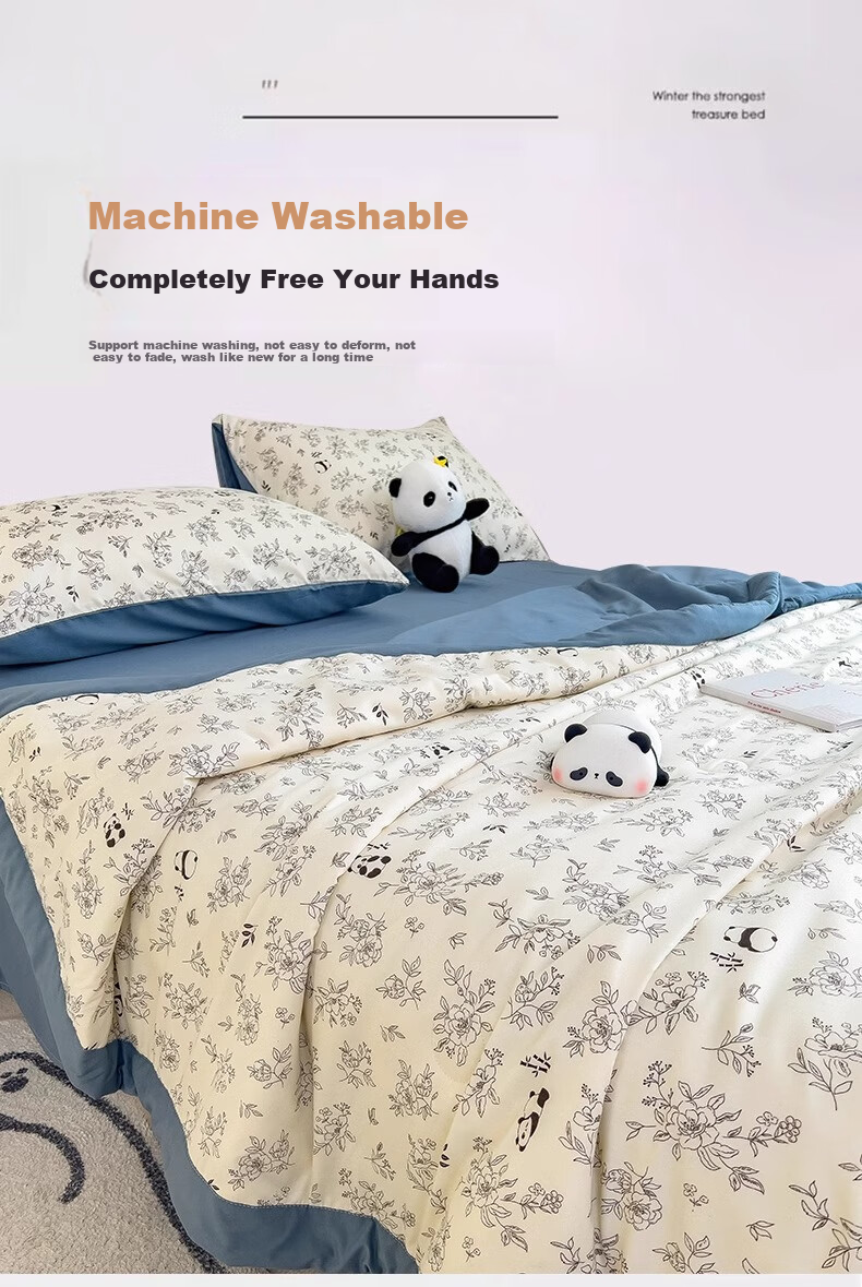 Wuyinliangpin Children's Summer Cooling Quilt, Air Conditioning Blanket, Baby Class A Soybean Kindergarten Nap Quilt, Garden Style, 100x150cm 13