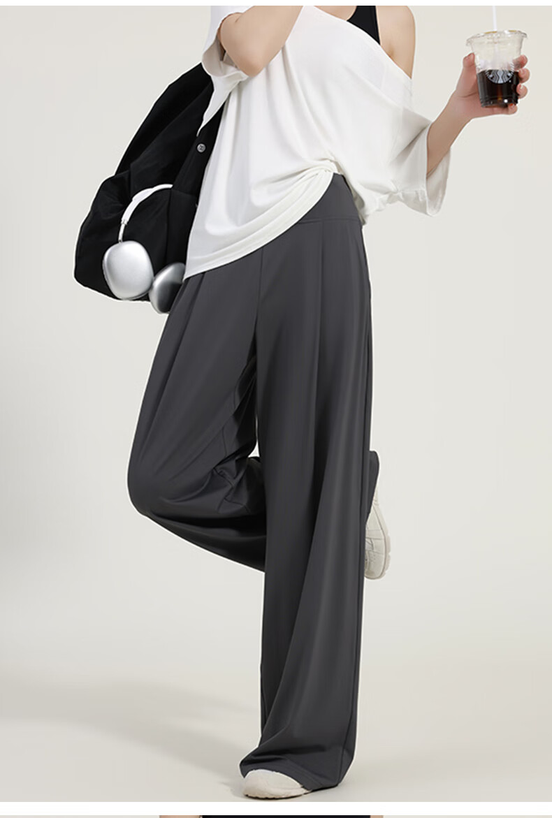 Free Style Women's High Waist Slim Fit Draped Straight Leg Yoga Pilates Outdoor Fitness Training Loose Wide Leg Pants 9