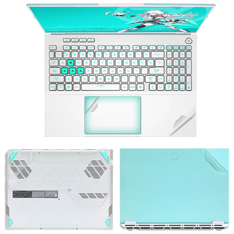 Jiasu ASUS TUF Gaming A16 Laptop Shell Film (FA608), 16-Inch Gaming Laptop Full Set of Body Stickers, Matte Transparent Shell Protective Film
