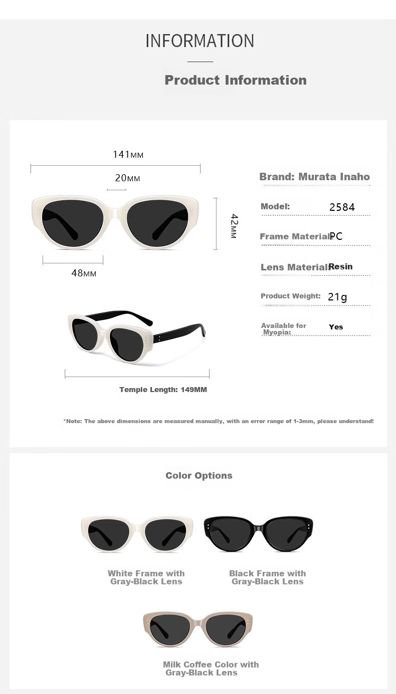 Cuntiandaofu Cat Eye Sunglasses, Vintage White Cat Eye Sunglasses, Sun Protection, UV Protection, Instagram Style, White And Gray Lenses 8