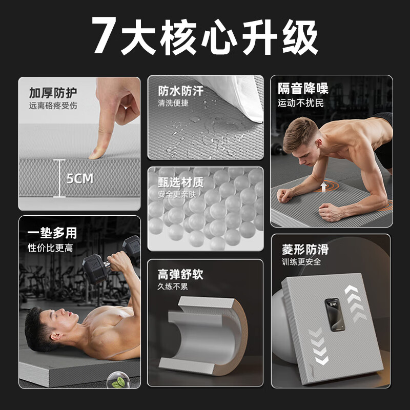 LI-NING Balance Pad Knee Pad Ab Wheel Yoga Mat Bench Press Plank Thickened Core Training Men's Sliding Discs