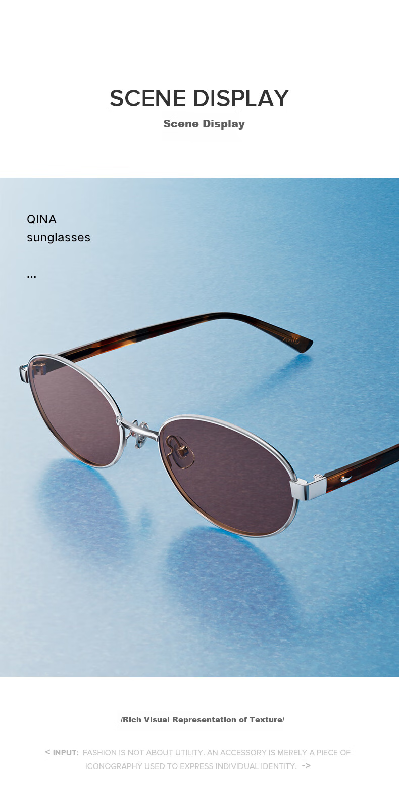 QINA Retro Hong Kong Style Sunglasses for Women, Elegant Sunglasses QN7031A60 4