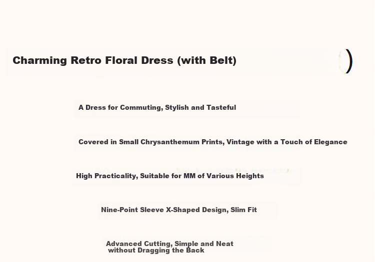 Dme [Xiao Zhi Ju Print Chiffon Dress], Spring And Autumn V-Neck Waist-Cinching Puff Sleeve Midi Dress for Wome 2
