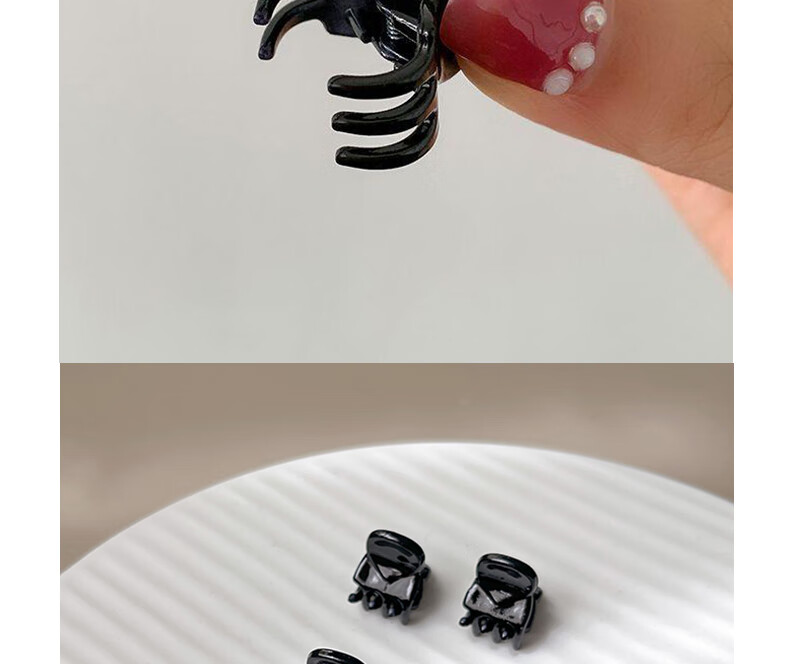 Jiaoxuefei Black Small Hair Claw Clips 20pcs Bangs Clips Top Clips Small Hairpins Hair Accessories 4