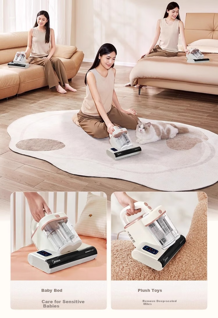 Midea MX7 Sleep Comfort Mite Removal Device [Mother & Baby Grade] Patented Electric Shock Mite Remover 3-in-1 High-Temperature Sterilization Vacuum Cleaner for Bed Home Use 24