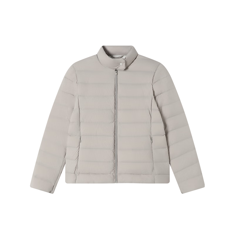 JD Jingzao Women's Lightweight Down Jacket Fashion Versatile Winter 2025 Thick Warm Coat Cream Beige S