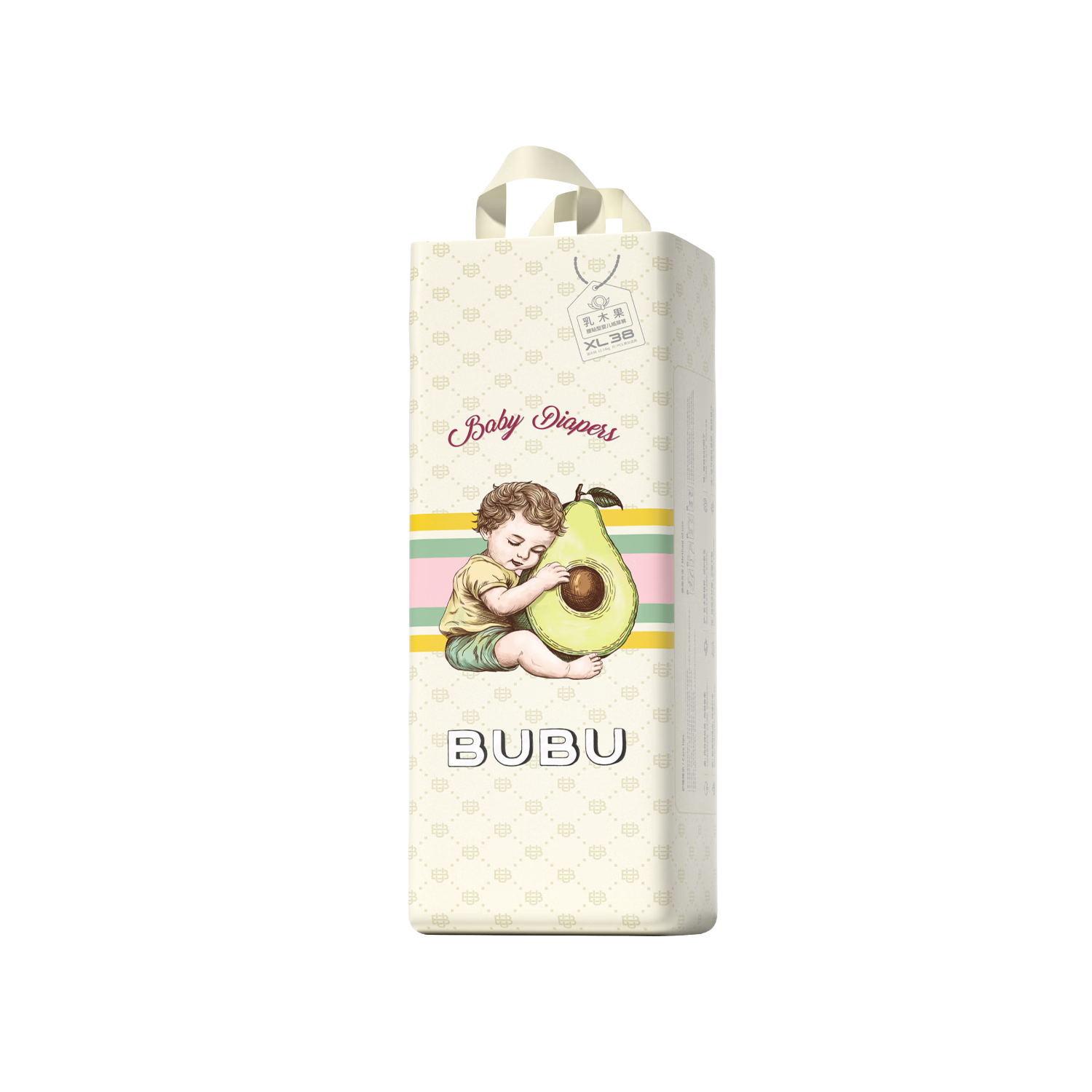 BUBU Shea Butter Diapers XL Size 38pcs (11.5-14KG) Breathable Toddler Training Pants Baby Hip Protection Diapers
