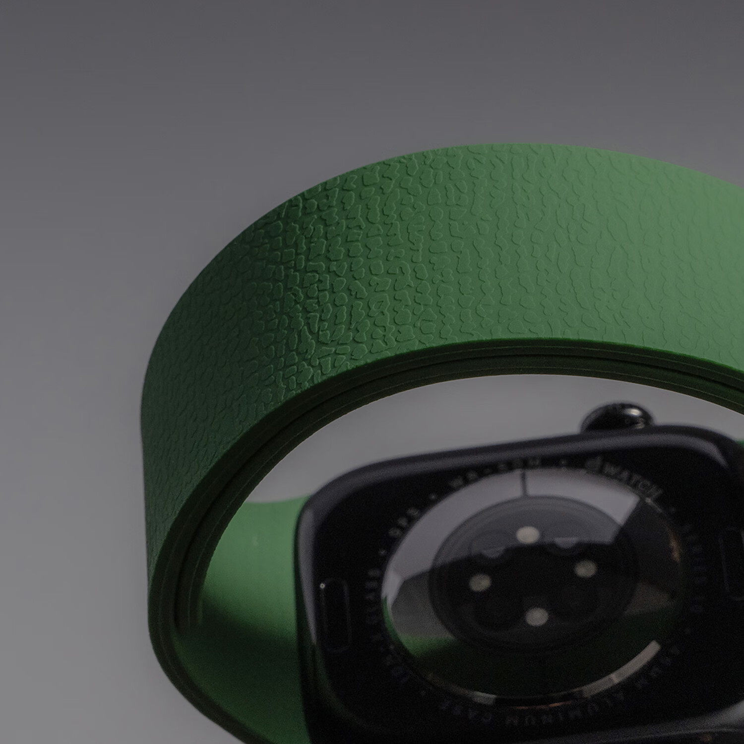 HotFire Litchi Texture Magnetic Silicone Band for Apple Watch S11/SE2/Ultra3 iWatch S10/9/8/7/6/5/4 - Black 5