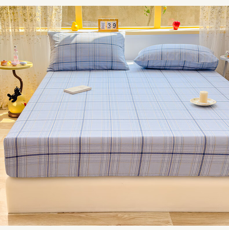 Grace A-Class 100% Cotton Washed Cotton 7A Antibacterial Breathable Fitted Sheet Mattress Protector 1.8m Bed Mando 5