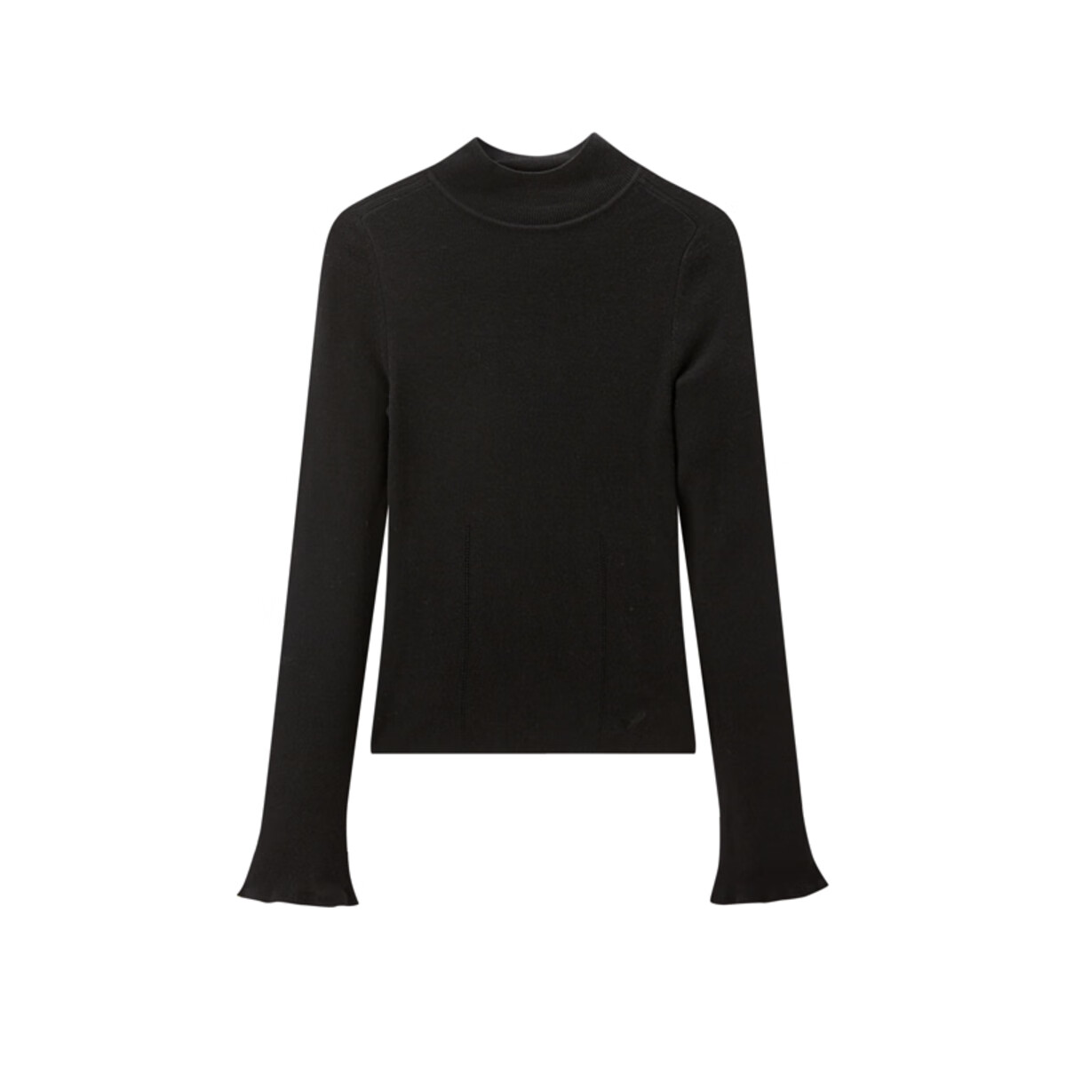 Peacebird Women's Knit Pullover Turtleneck Slim Fit Long Sleeve Base Layer Sweater Winter Black M