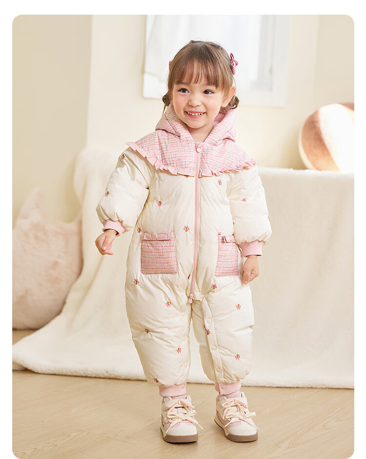 BALABALA balaOne Baby Girls' Down Jumpsuit 2025 Sweet Fashion Romper 208425120209 14