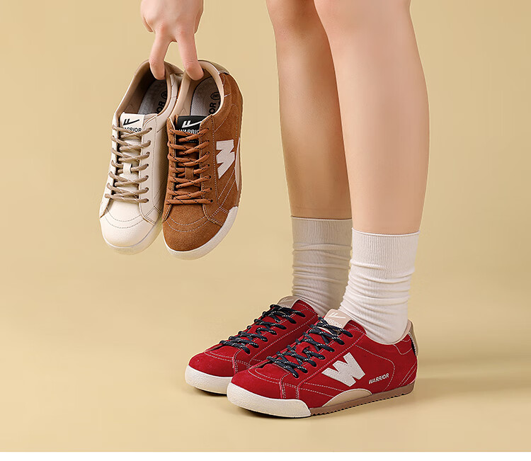 Warrior Women's Sneakers, Fashionable Versatile Casual Shoes, Retro Training Shoes for Women, WXY(ZA)-5069, Brown, Size 39 1