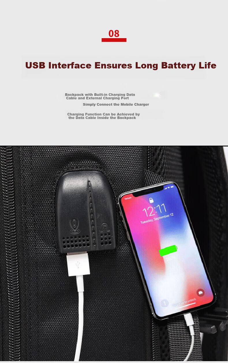 Huili Backpack for Men, Extra Large Capacity Travel Bag, Casual Outdoor Self-Driving Business Trip Luggage Hiking Bag, Student Schoolbag 14