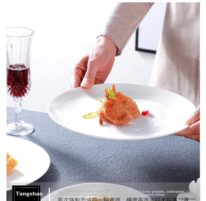 Sky Top Bone China Plates, Ceramic Dinnerware Set for Home And Restaurant Use, 8-Inch Moonlight Plates, 4 Pieces 2
