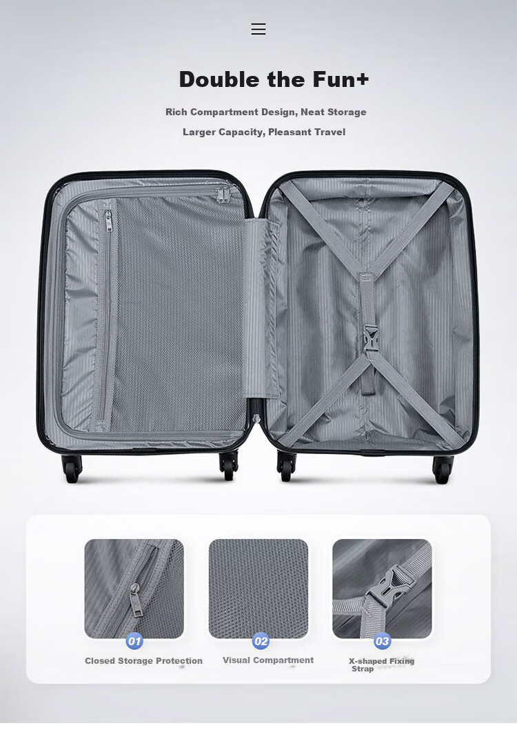 AMERICAN TOURISTER Luggage, 20-Inch Trolley Suitcase, Large Capacity, Student Travel Case, Stylish Password Lock, TV7 Gree 3