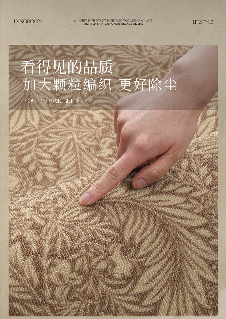 Huaxu Entrance Door Mat Floor Mat Home American Style Hallway Carpet Thickened Wear-Resistant Non-Slip 80x120cm 3