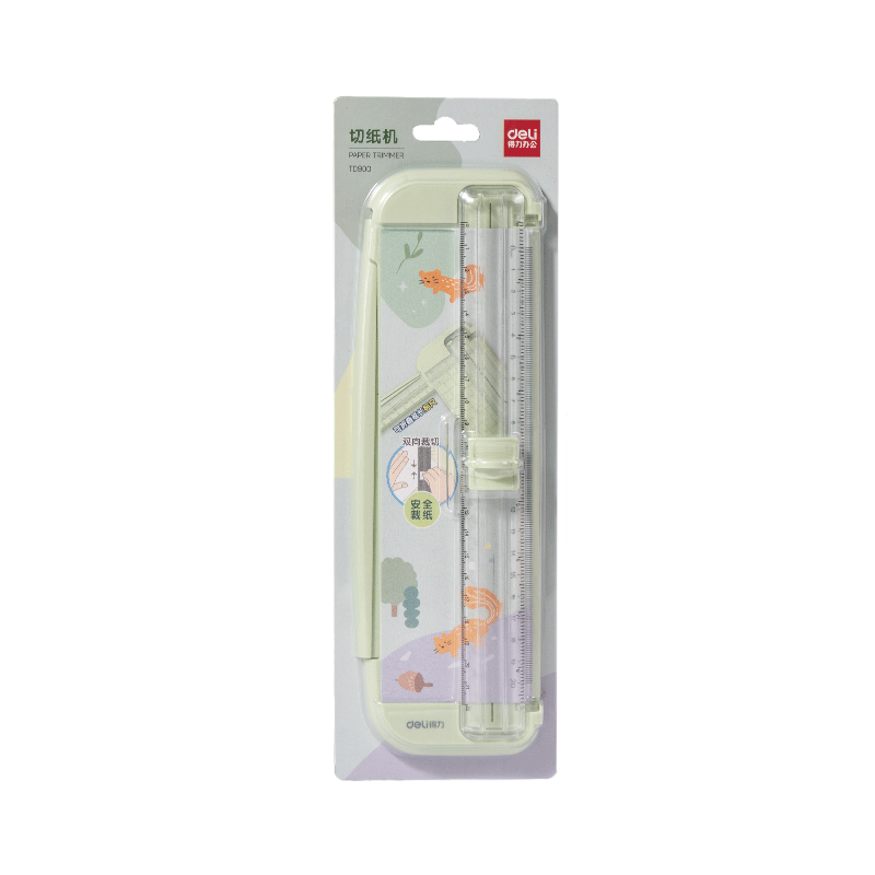Deli TD900 Green 270mm A5 Compact Dual-Direction Paper Cutter