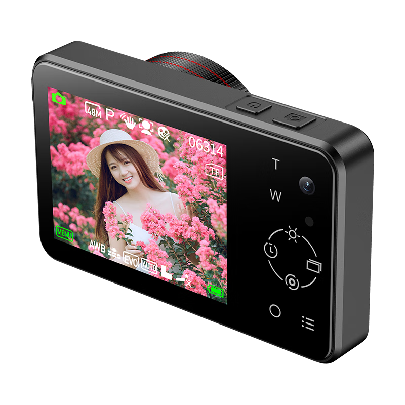 Aigo Patriot E8 Student Digital Camera Touchscreen Metal Body Campus HD Travel CCD Dual Cameras Selfie 32GB Black