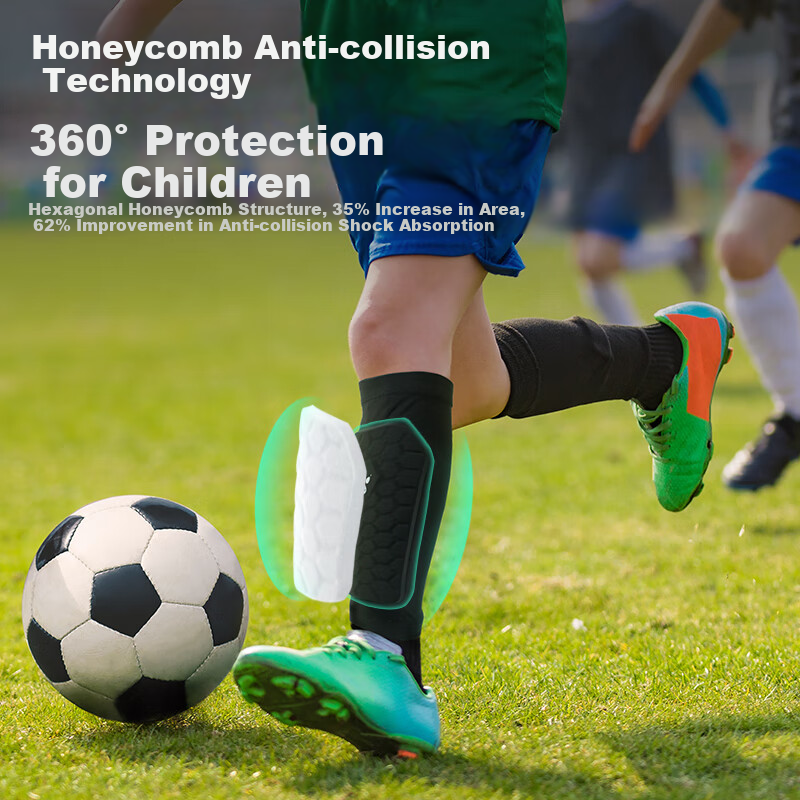 KELME Specialized Anti-Collision Shin Guard, Sports Protective Gear, Children's Leg Guards, Skateboard And Soccer Shin Protectors, Equipment for Boys And Girls