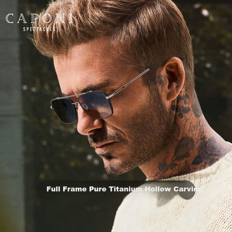 CAPONI Polarized Sunglasses for Men, Photochromic Sunglasses for Day And Night Use, Driving-Specific Glasses, UV Protection And Sun Protectio