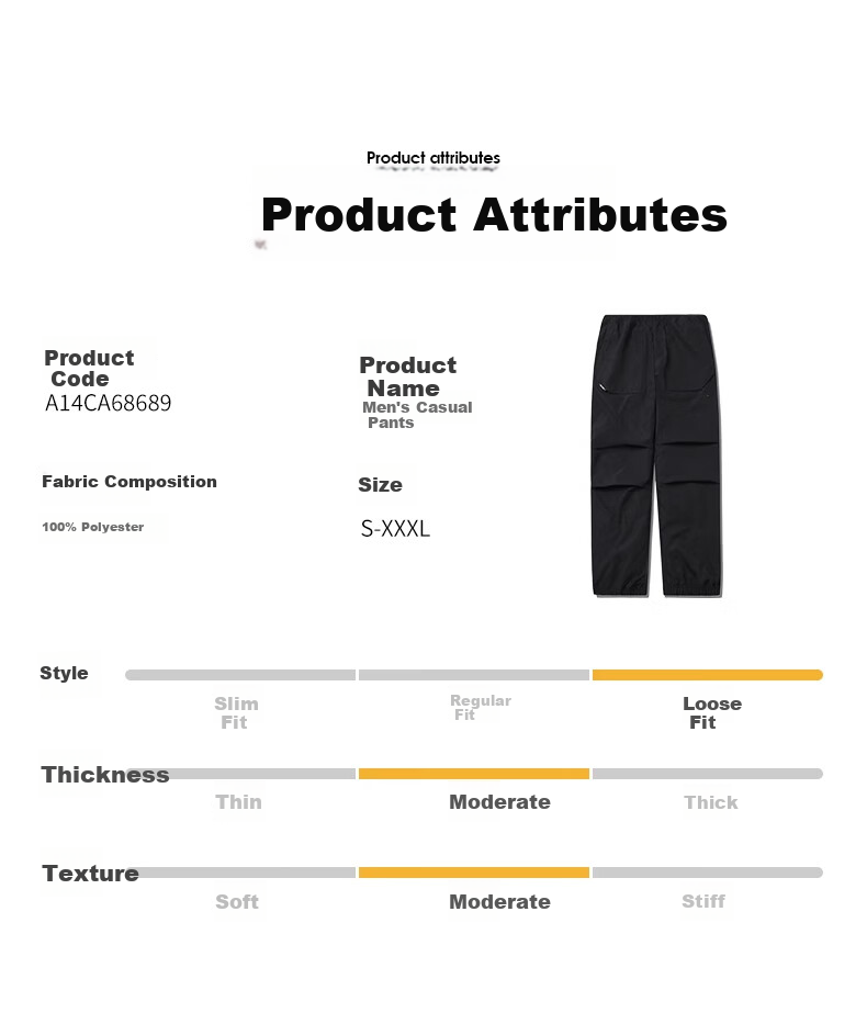 CAMEL (CAMEL) Men's Cargo Pants, Loose-Fitting, Slimming, Windproof, Long Trousers, Functional Straight-Leg Casual Pants A14CA68689 5