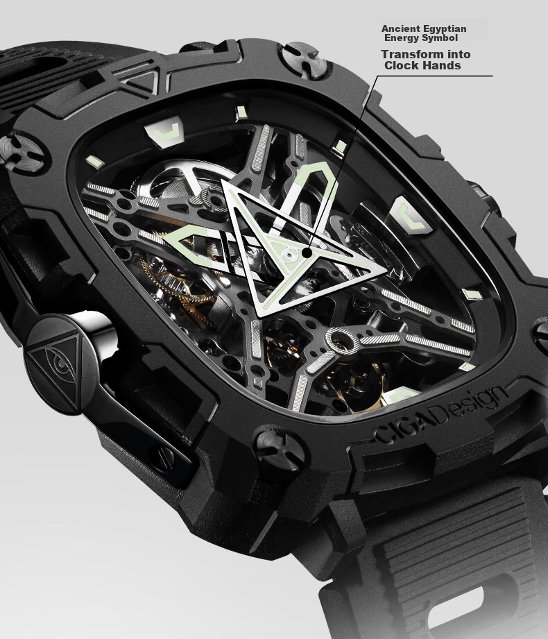 CIGA Design Jingjia Fengmang Series Mechanical Wristwatch, Trendy Energy Eye Fashion Men's Watch, Birthday Gift 3