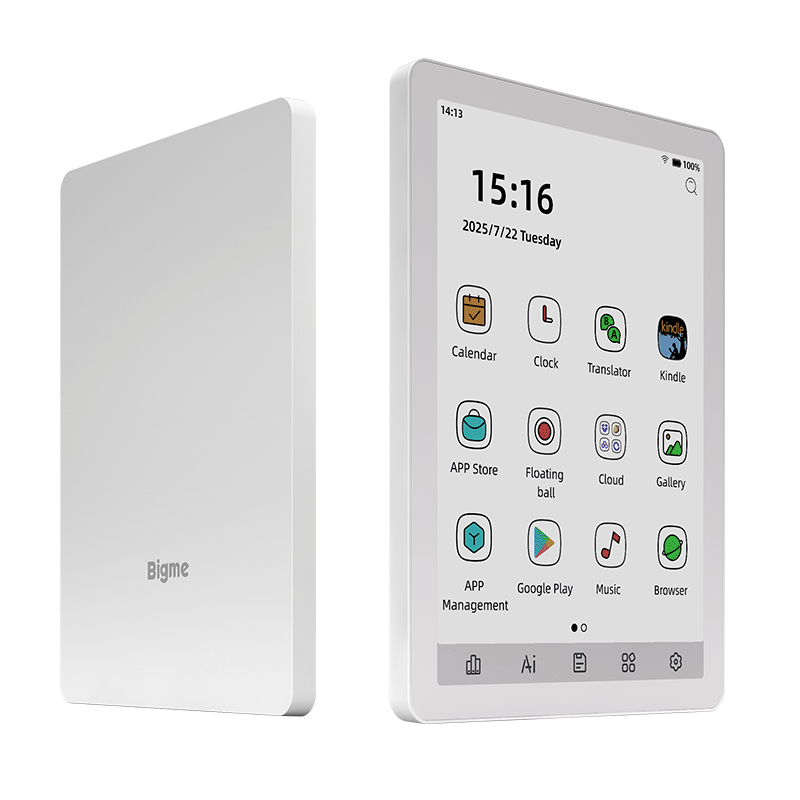 BIGME E-Reader B6【New Release】 6-Inch E-Ink Screen Smart Reading Device Ebook Reader for Books, Study, Comics Lightweight Portable White