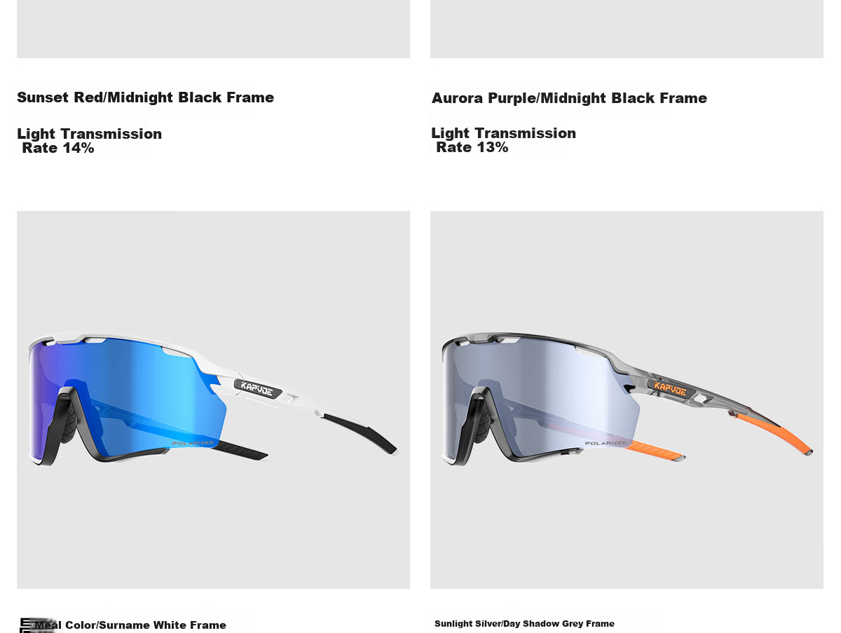 KAPVOE Colorful Hiking And Mountaineering Glasses, Snow-Climbing Polarized Windproof Sand-Proof UV Protection Goggles 34