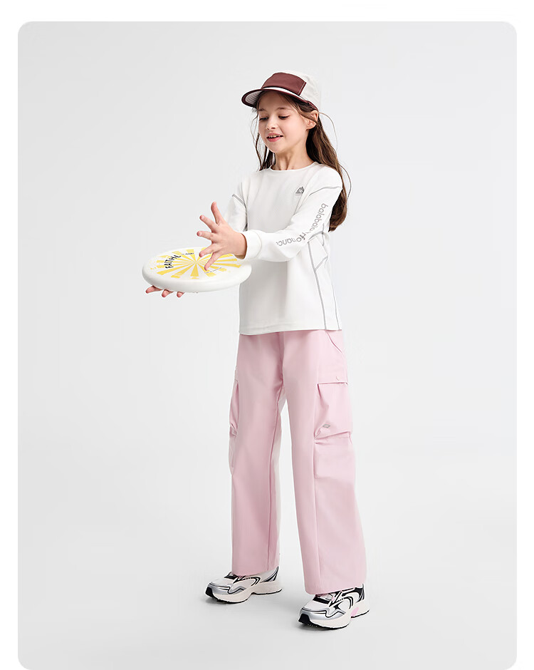 BALABALA BalaOne Girls' Long Pants, Children's Trousers, Autumn Loose Straight-Leg Pants, Water-Repellent, 208325108001 3