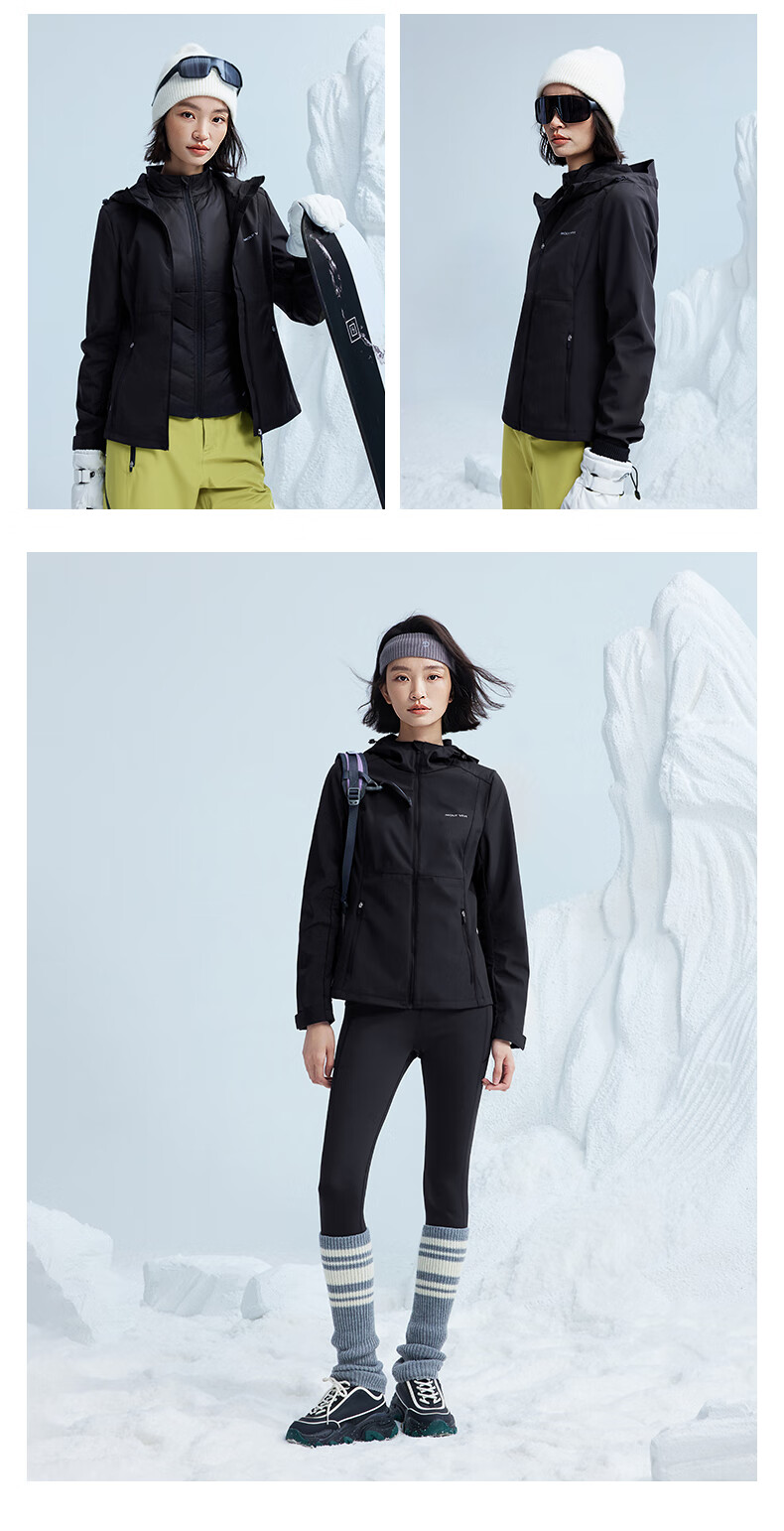 MOLY VIVI Slim-Fit Soft Shell Jacket for Women, Waist-Cinching Coat, Spring And Summer New Style Outdoor Windproof Waterproof Sports Hiking Wear, Magic Vivvi 20