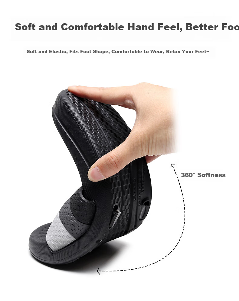 GUOLUOFEI Slippers for Men, Odor-Free, Summer Shower Home Use, Non-Slip Thick Sole, Anti-Odor, Women's Summer Bathroom Slippers, Sky Blue, Size 40-41 5