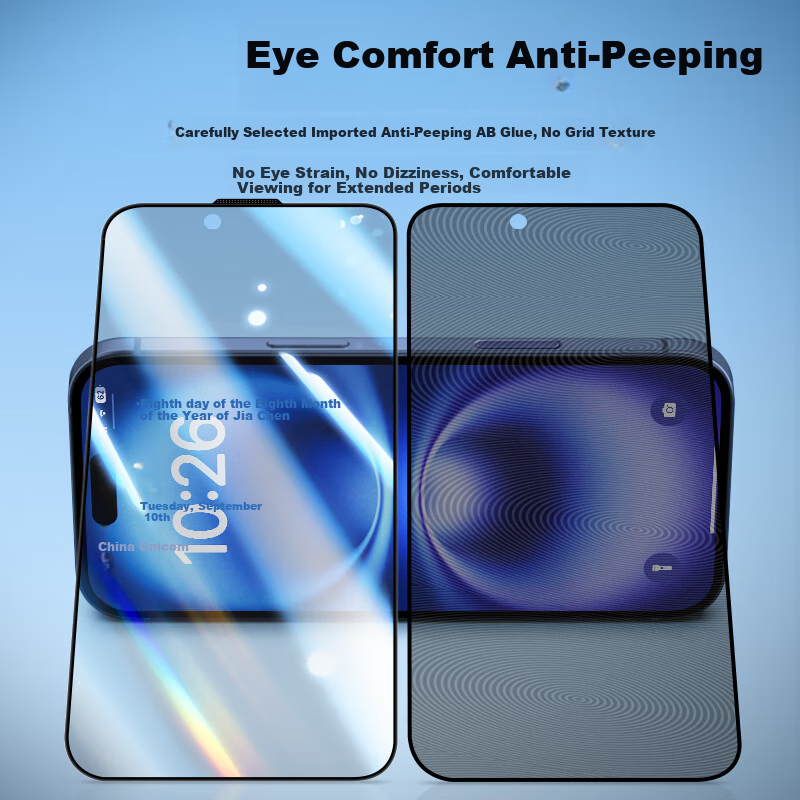 LLUNC [2 Pieces] Privacy Screen Protector for IPhone 16 Plus, Anti-Peeping Tempered Glass Film for Apple 16 Plus, High-Definition Dust-Free Installation, Anti-Spy Full Coverage Shatterproof Protective Film