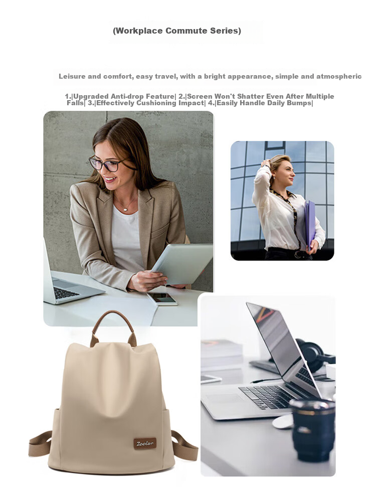 ZOOLER Women's Backpack, 2026 New Ultra-Light Oxford Fabric Ladies Travel Backpack, 14-Inch Business Laptop Bag for Wome 4