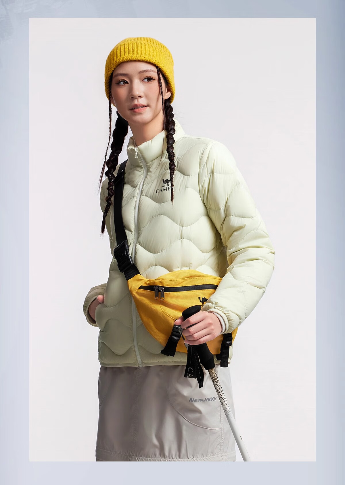 CAMEL Women's Down Jacket Autumn Winter New Lightweight High Loft Warm Windproof Anti-Static Coat for Men and Women 7