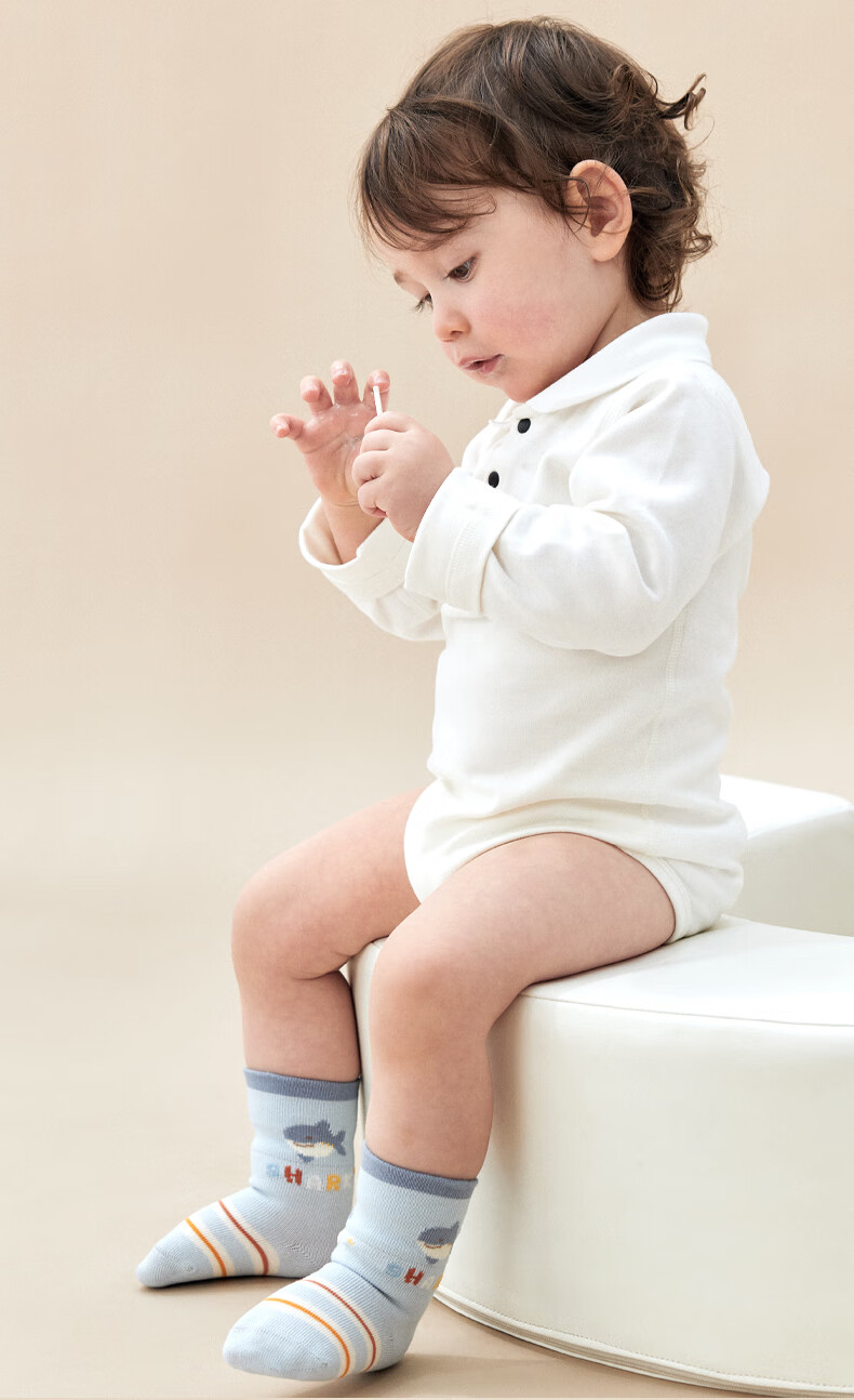 Barbie Baby Socks Boys Cotton Mid-Calf Socks 0-6 Months Newborn Seamless Long Socks Spring Autumn Winter 8