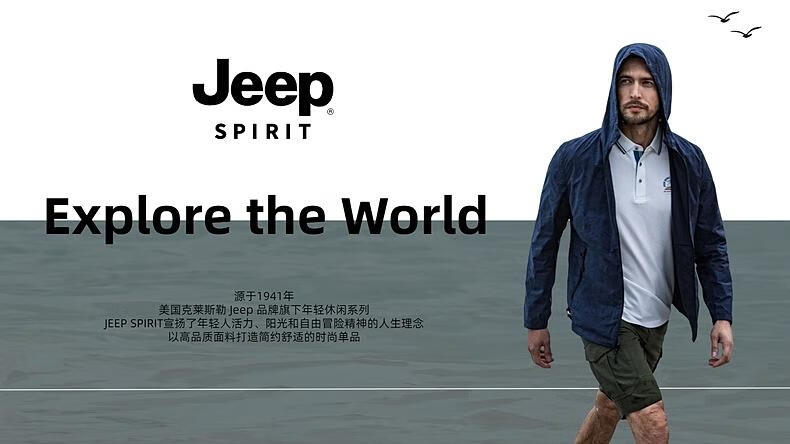 JEEP SPIRIT Men's Spring Long Sleeve Shirt Set American Style Lapel Shirt Casual Pants Retro Loose Trendy Two-Piece Set 5