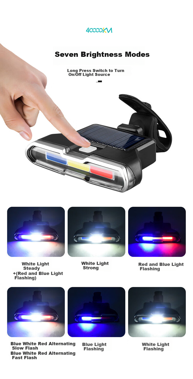 Siwangongli Mountain Bike USB Taillight, Cycling Equipment, Wireless Remote Control Turn Signal Light, Bicycle Taillight, Black 4