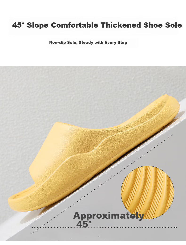 GUOLUOFEI Home Slippers for Men And Women, Summer Indoor Non-Slip Thick Sole Couple Bathroom Shower Sandals White Size 37-38 7