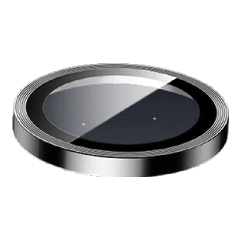 Coollefeng Apple iPhone 15 Series [Corning Lens Protector] Compatible with iPhone 15 Pro Max Rear Camera Cover 15 Pro Full Coverage Protective Film HD Titanium Metal - Black