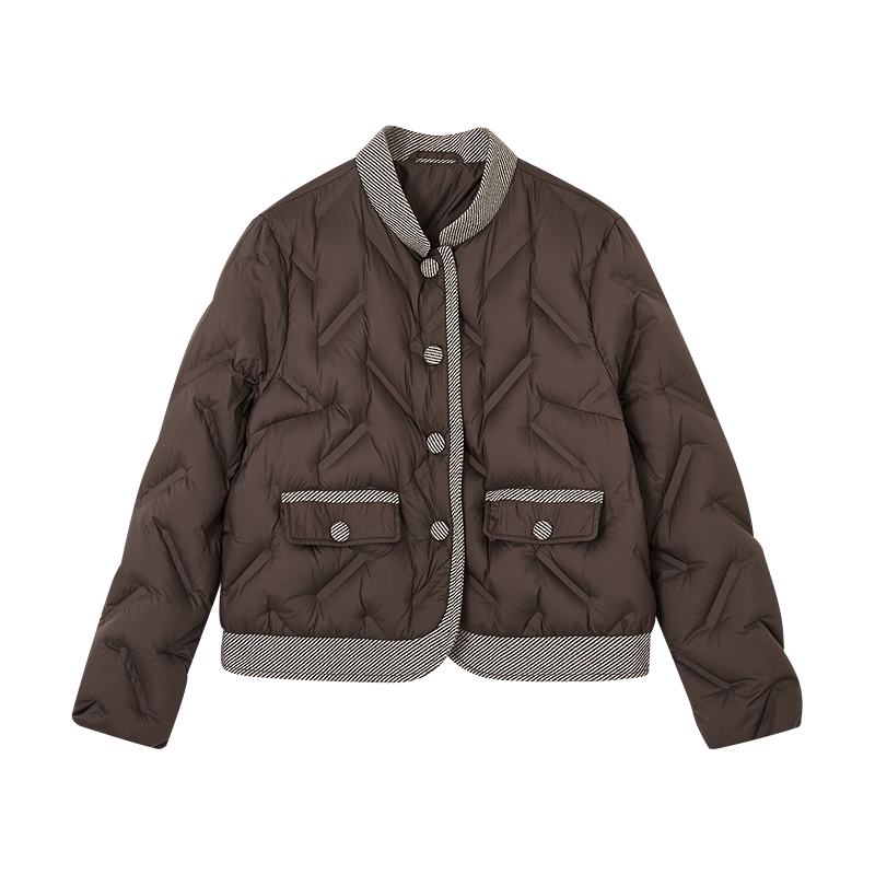 Demana [Lightweight Warmth Combination] Winter 90% Duck Down Korean Style Stand Collar Fabric Magnetic Snap Three-Layer Craft Women's Down Jacket