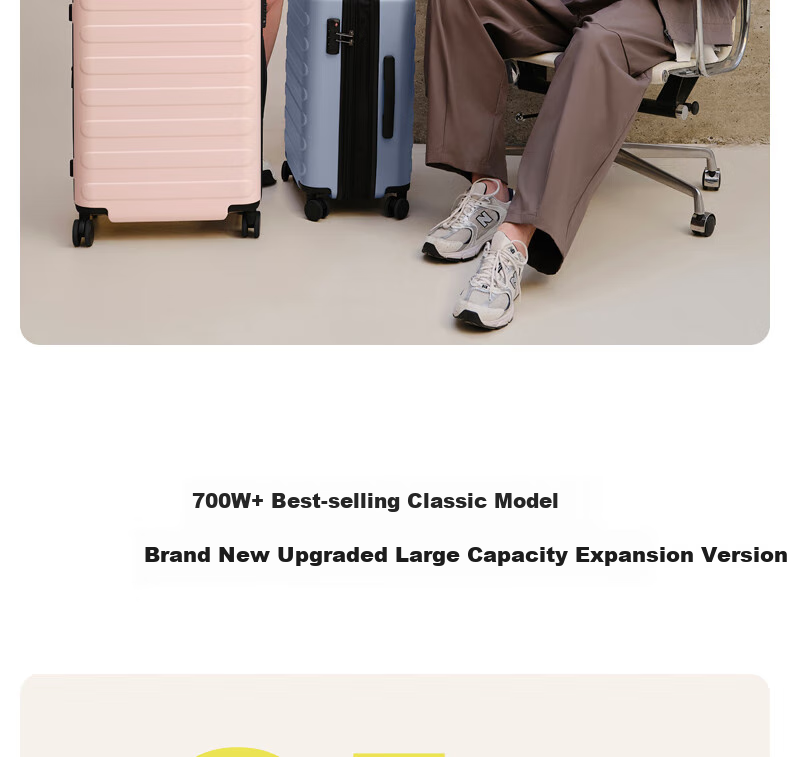 90Fen Luggage 24-Inch Rhine River Expandable Version Suitcase Large Capacity Travel Case with Password Lock Cherry Blossom Pink 4