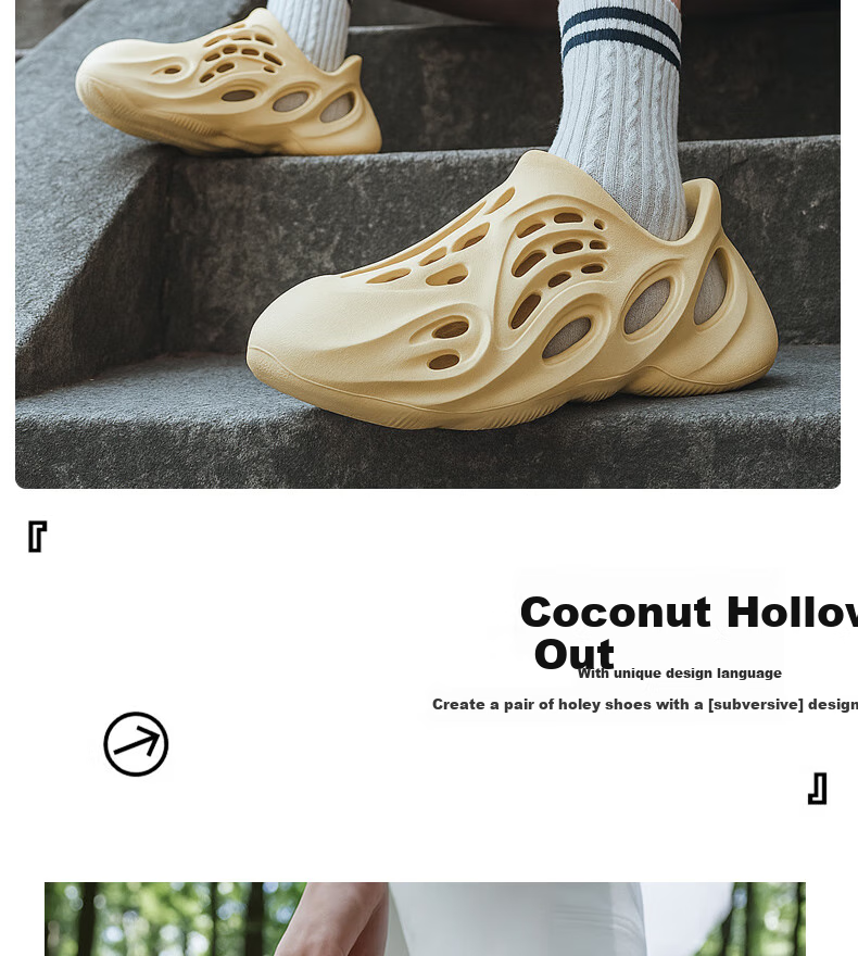 FOOTOPPO EVA Coconut Hole Shoes for Men, Summer Outdoor Wear, Sports Non-Slip Sandals, Slip-On Closed-Toe Slippers 14