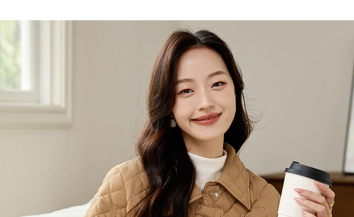 PinCai Women's Cotton Jacket Fashion Woven Design Lapel Thickened Lightweight Winter Coat P144M1003 16