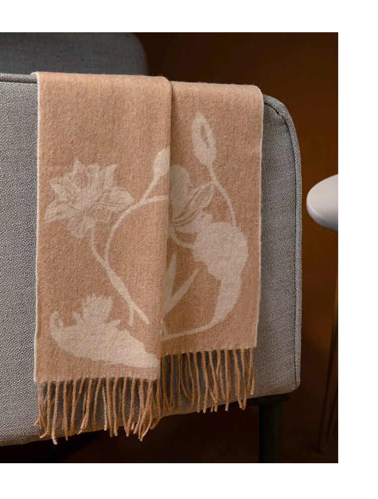 Hengyuanxiang Women's Cashmere Scarf Autumn Winter Double-Sided Warm Wool Neck Warmer Qi Ji Red Birthday New Year Gift 12