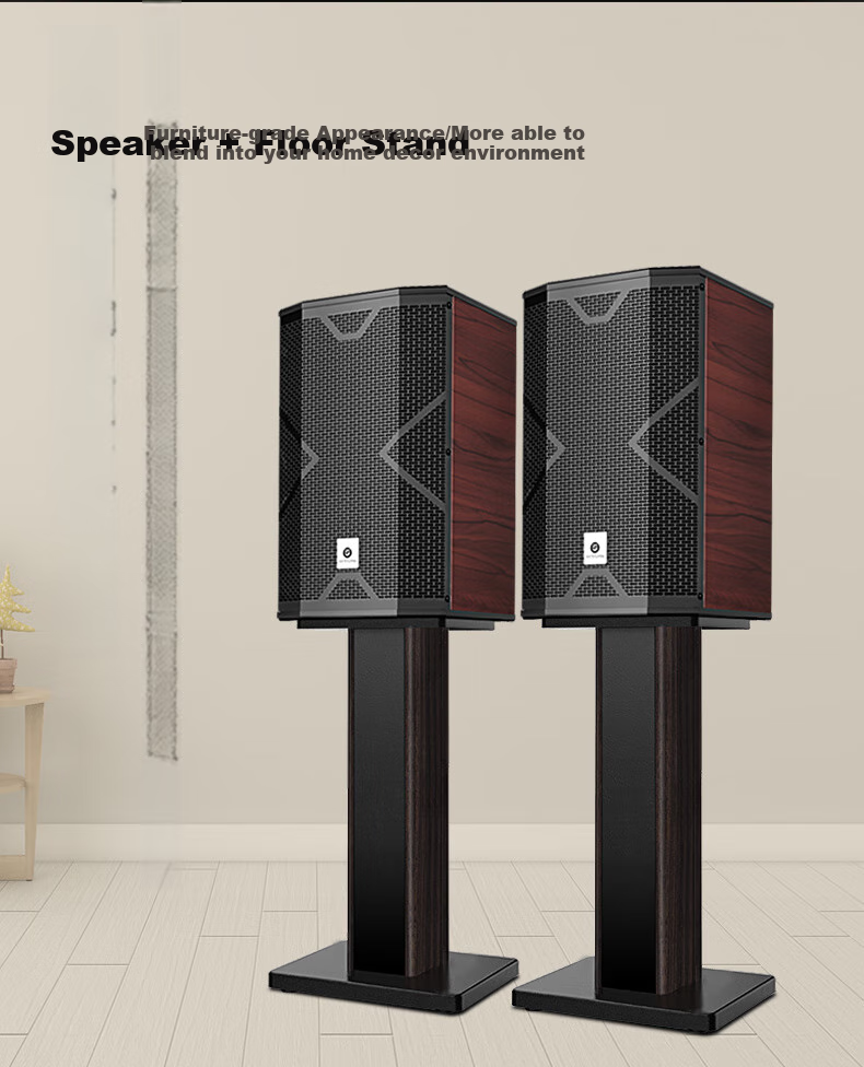 WESTDING Home KTV Sound System Set, Complete Karaoke Equipment All-In Machine for Singing, Home Theater Living Room Professional Karaoke Vertical Speaker KM10 + 12-Inch Subwoofer 7