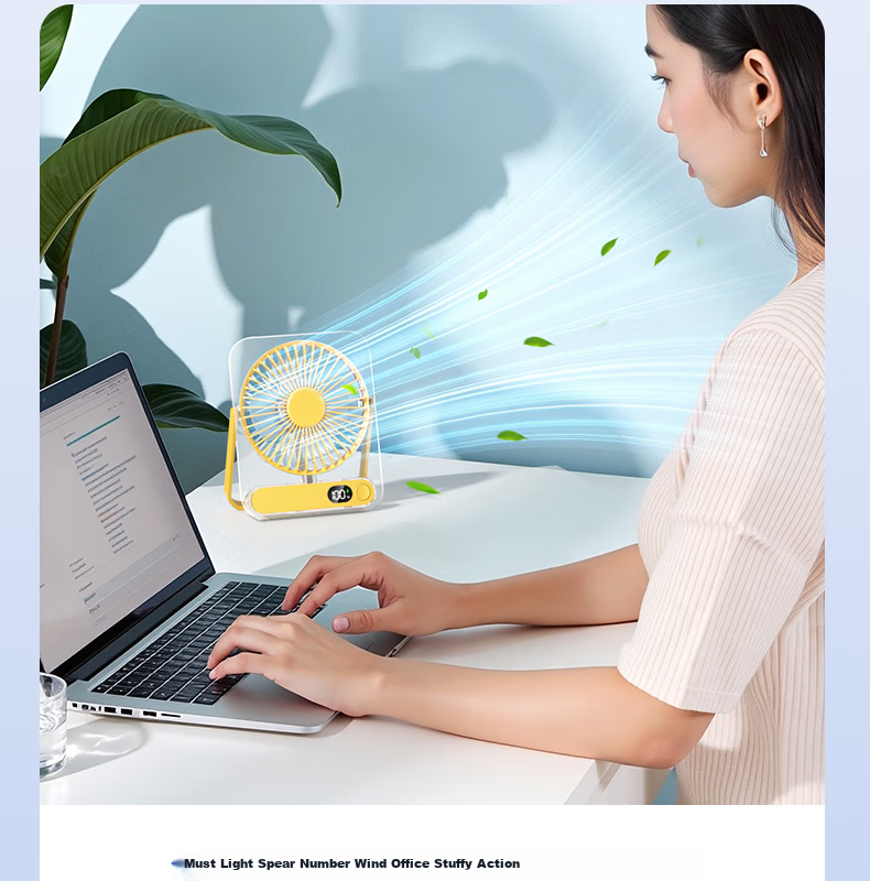 KPD KEEP PURSUING DREAMS Desktop Fan, 6-Inch USB Mini Fan, Cool And Refreshing Electric Fan, Student Dormitory Office Portable Electric Fan, Z501/H8 Transparent White 23