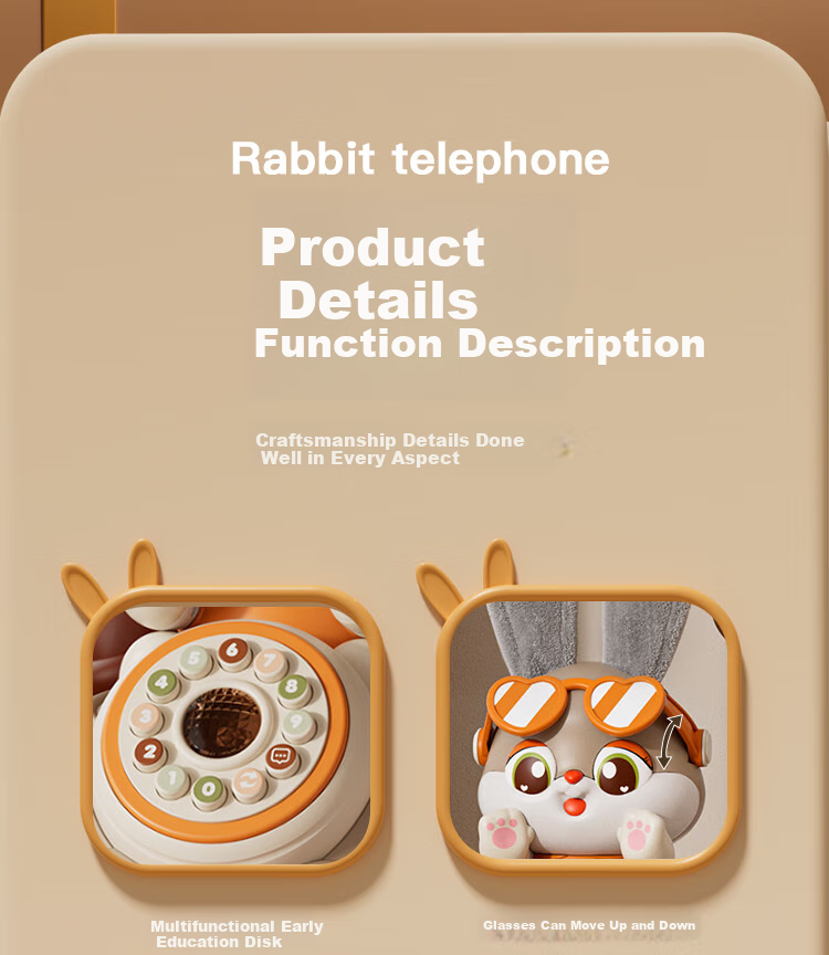 AoZhiJia Children's Toy, Retro Telephone, Baby Musical Nursery Rhyme Story Machine, Smart Talking Early Education Birthday Gift 17