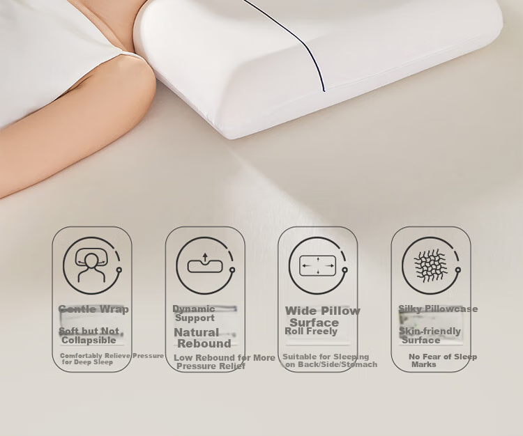 AiSleep Memory Foam Pillow, Cervical Support, Sleep Aid, Side Sleeping, Adult Deep Sleep Wide Pillow 4