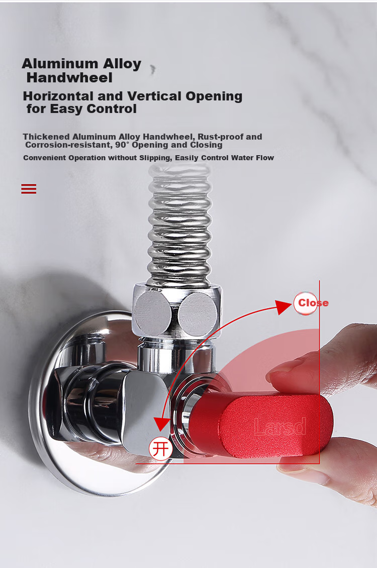 Larsd High Flow Ball Valve Set, Gas Water Heater Full-Open High Flow Angle Valve, 1/2 Inch Hot And Cold Ball Valve LD10507T 11